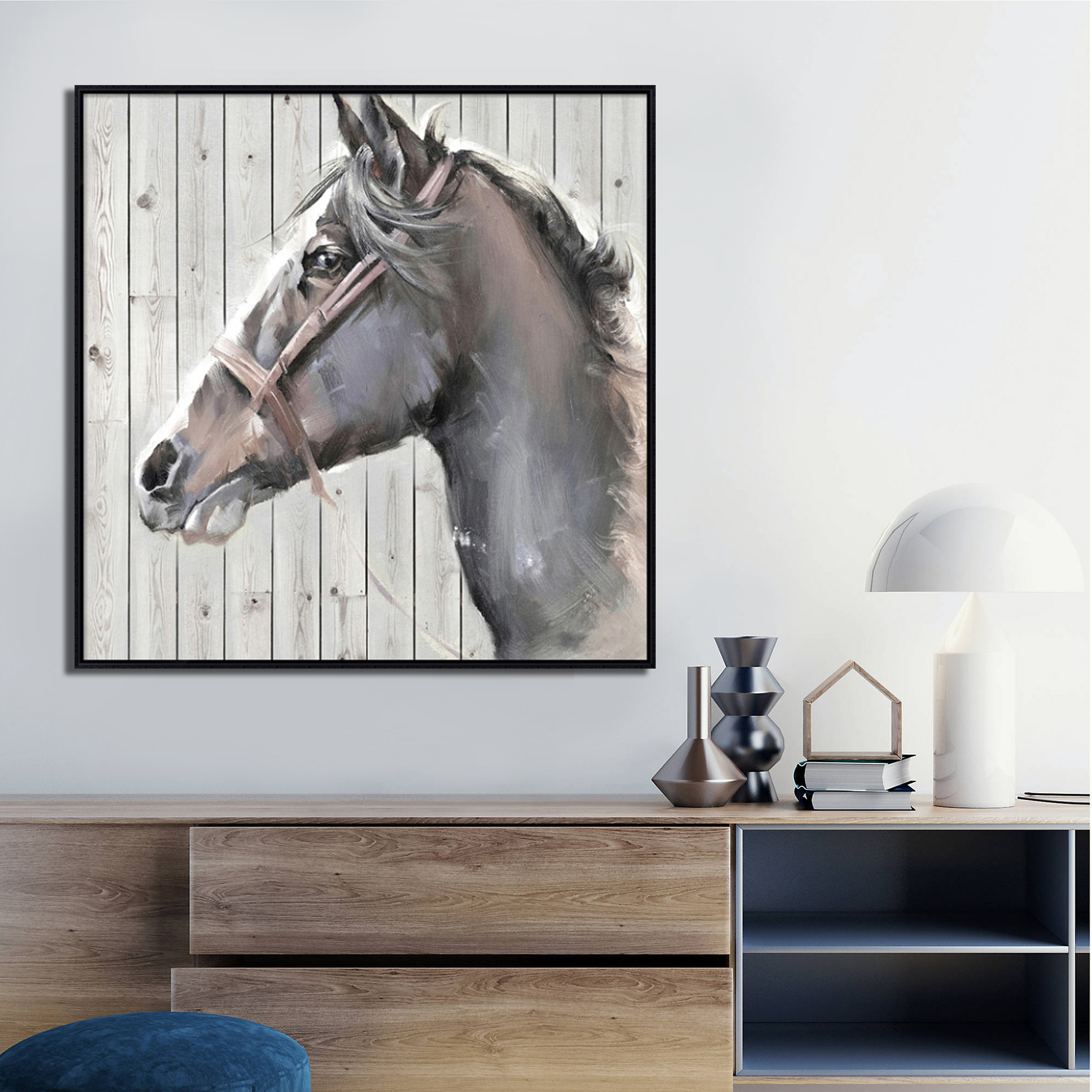 I Am Ready Oriental Horse Painting - Blossom Designs